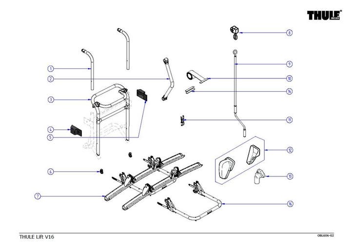 Thule Lift V16 Ophangbeugel, Auto diversen, Fietsendragers, Nieuw, Ophalen of Verzenden