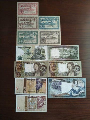 Portugal. - 13 Banknotes - Various Dates (Zonder