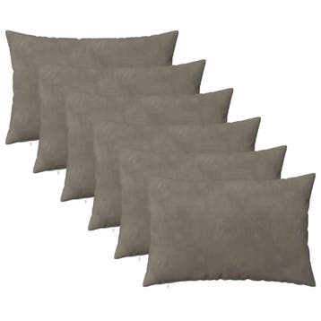 vidaXL Kussensloop 6 pcs HEERLEN Lichtgrijs 50 x 80 cm, Verzenden, Nieuw