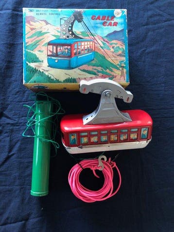 Bandai - Cable Car - Opwindbaar blikken speelgoed -