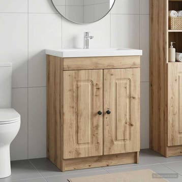 vidaXL Badkamer onder wastafel kast Artisanaal eiken, Verzenden, Nieuw