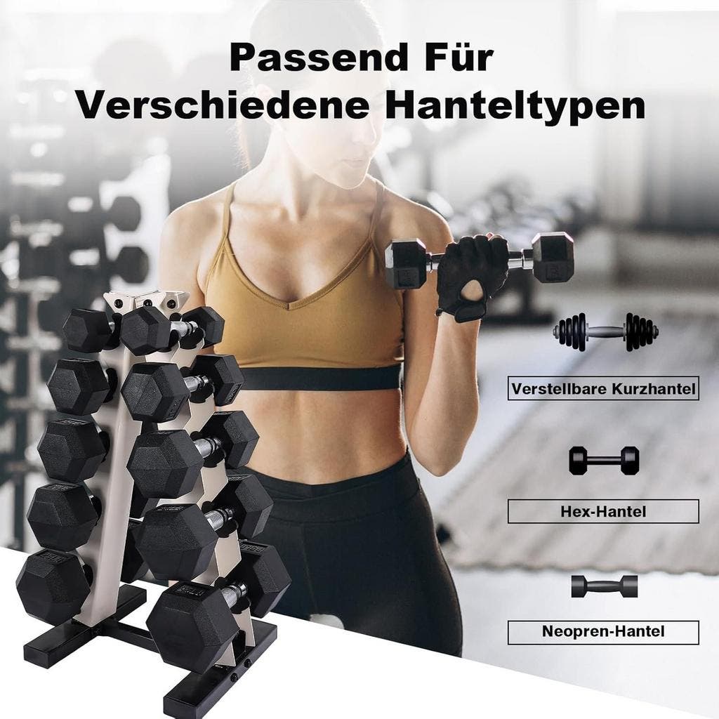 Halterstandaard A-frame | Staal 5 niveaus | Retourdeal 34... - Fitnessmaterialen