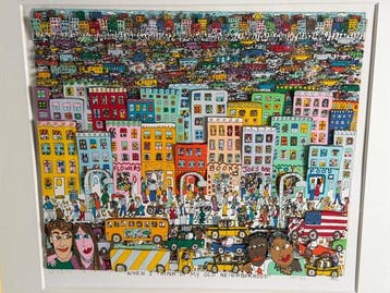 James Rizzi (1950-2011) - WHEN I THINK OF MY OLD, Antiek en Kunst