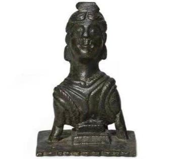 Oud-Romeins, Keizerrijk Brons onderstel met buste van Isis,
