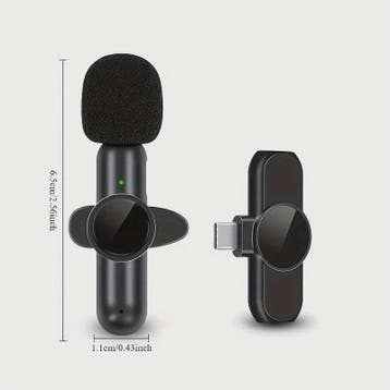 Draadloze Lavalier Microfoon met USB-C: Kristalhelder Geluid, Verzenden, Nieuw
