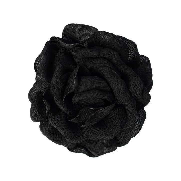 Haarspeld Duckklem 10cm – Haarbloem Roos – Zwart, Sieraden, Tassen en Uiterlijk, Uiterlijk | Haarverzorging