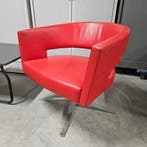 Montis Turner draaifauteuil - rood leder, Huis en Inrichting, Ophalen of Verzenden, Nieuw
