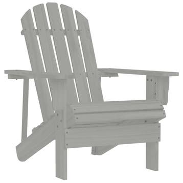 vidaXL Tuinstoel hout grijs, Tuin en Terras, Verzenden, Nieuw, Hout