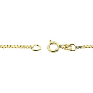 Gouden Venetiaanse schakelketting, Sieraden, Tassen en Uiterlijk, Kettingen, Ophalen of Verzenden, Gebruikt, Goud, Goud