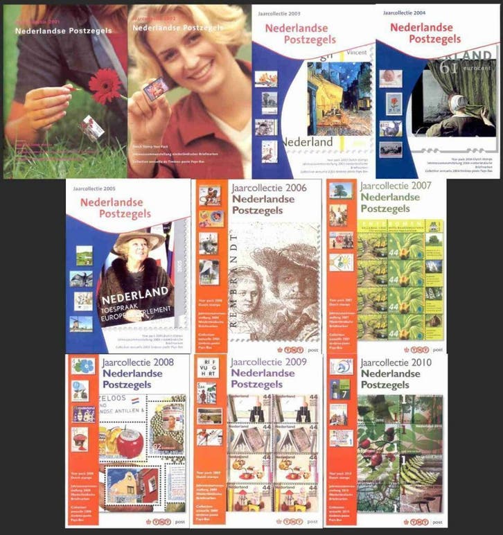 Postzegelmapjes en Jaarcollecties 2001 - 2025  postfris lees, Postzegels en Munten, Postzegels | Nederland, Postfris, Na 1940