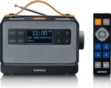 Radio op batterijen - Draagbare radio - DAB+ & FM - Zwart -, Verzenden, Zo goed als nieuw