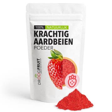 Gevriesdroogd Aardbei Poeder Krachtig 80g, Verzenden, Nieuw