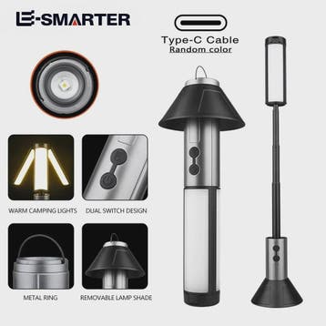 Multifunctionele Campinglamp & Zaklamp - Oplaadbaar, Telesco, Verzenden, Nieuw