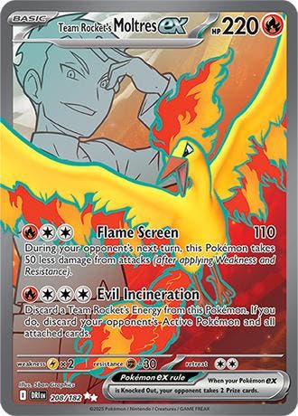 Team Rockets Moltres ex (DRI 208), Hobby en Vrije tijd, Verzamelkaartspellen | Pokémon, Ophalen of Verzenden, Nieuw