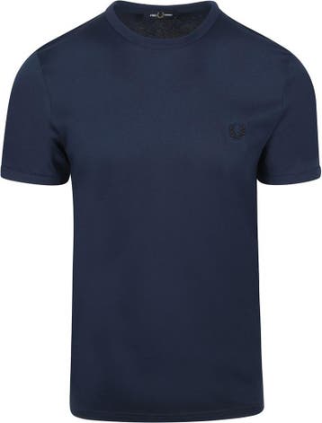 Fred Perry T-shirt Ringer Tennis Blue maat XXL Heren, Nieuw, Overige maten, Fred Perry, Verzenden