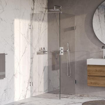 Brauer Void - Douchecabine met Draaideur - Helder Glas -, Doe-het-zelf en Verbouw, Sanitair, Ophalen of Verzenden, Nieuw, Rvs
