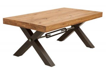 Massief houten salontafel THOR 110cm wild eiken geolied, Ophalen of Verzenden, Nieuw