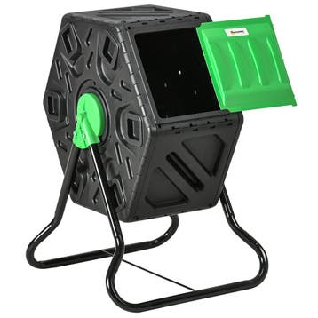 TRUUSK 65 Liter Draaibare Composter - Kunststof - Weerbesten, Doe-het-zelf en Verbouw, Hout en Planken, Verzenden, Nieuw