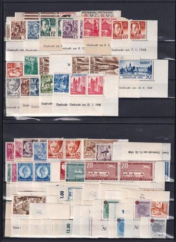 Geallieerde bezetting - Duitsland (Franse zone) 1947/1949 -, Gestempeld