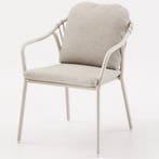 Sandora dining tuinstoel aluminium latte stapelbaar, Ophalen of Verzenden, Nieuw