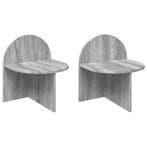 vidaXL Nachtkastje 2 pcs Grijs sonoma 40 x 35,5 x 45,5 cm, Minder dan 45 cm, Verzenden, Nieuw, Minder dan 55 cm
