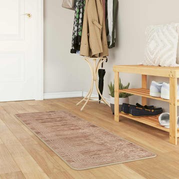vidaXL Vloerkleedloper MARSA Wit 50 x 100 cm Polyester en, Verzenden, Nieuw, Wit