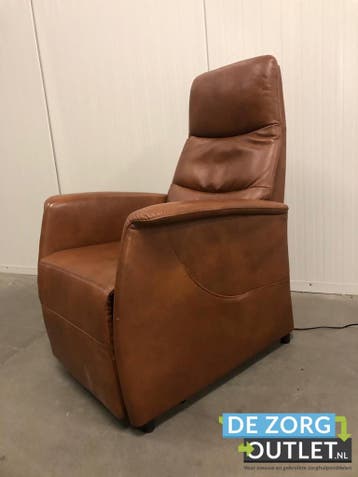 Sta op stoel bruin leer merk Ciar (Gebruikte sta-op stoelen), Ophalen of Verzenden, Gebruikt