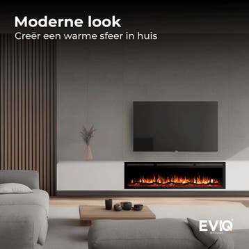 EVIQ Elektrische sfeerhaard Diamond 60 inch – 152 cm, Verzenden, Nieuw, Elektrische haard
