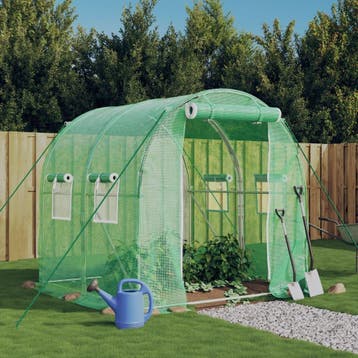 vidaXL Tuinkas met stalen frame 4 m² 2x2x2 m, Tuin en Terras, Verzenden, Nieuw
