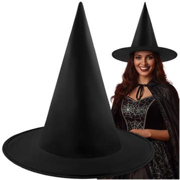 Ruhhy Zwarte heksenhoed klassiek Halloween kostuum access..., Ophalen of Verzenden, Nieuw