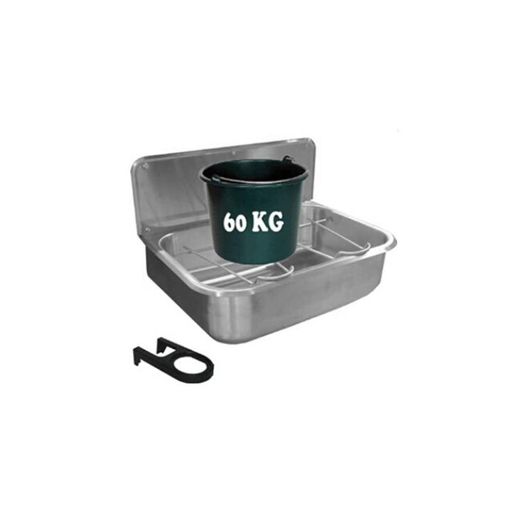 Uitstort Gootsteen Loggere 56x40 cm met Klaprooster RVS, Doe-het-zelf en Verbouw, Sanitair, Overige typen, Nieuw, Ophalen of Verzenden