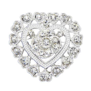 Fako Bijoux - Broche - Hart - Kristal - 32x32mm -, Verzenden, Nieuw