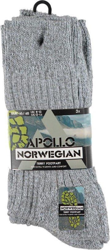 Apollo - 46-48 - 6P Noorse Sokken Grijs, Verzenden, Nieuw