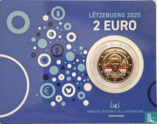 Luxemburg 2 euro 2025 (coincard - gekleurd) 25 jaar groo..., Postzegels en Munten, Munten | Europa | Euromunten, Losse munt, 2 euro