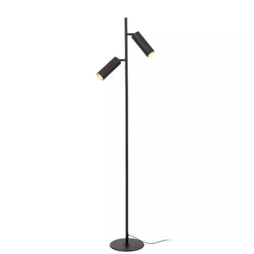 Lucide CLUBS - Vloerlamp - 2xGU10 - Zwart, Huis en Inrichting, Verzenden, Zo goed als nieuw, Modern