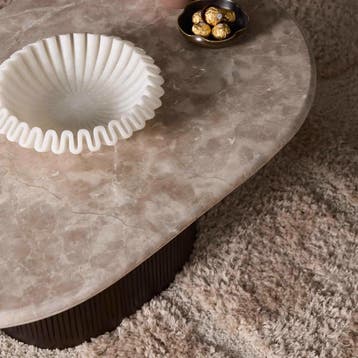 Salontafel Noel Bruin Marmer 90 cm | Starfurn, Ophalen of Verzenden, Nieuw