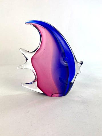 Oball - sculptuur, Pesce Sommerso Rubino Blu - 14 cm -