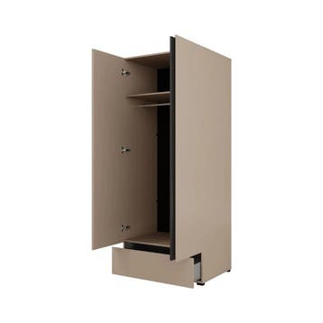 Kledingkast Crotone - Taupe - 2-Deurs met Lade, Verzenden, Nieuw