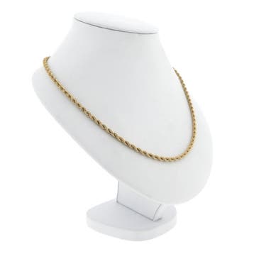 Gouden gedraaide schakelketting, Ophalen of Verzenden, Gebruikt, Goud, Goud