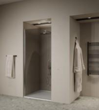 Nisdeur | BWS | Marip | 6mm | 80x190 cm | Mat Chroom helder, Ophalen of Verzenden, Nieuw, Chroom, Bad