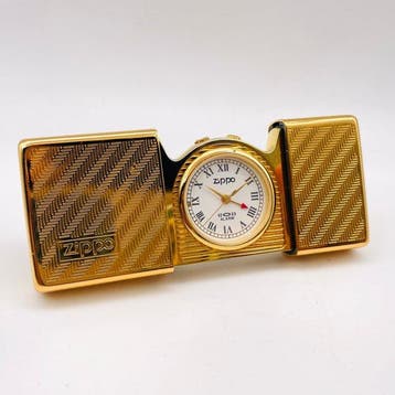 Bureauklok - Ontwerp Messing - 1990-2000 - ZIPPO Schuifbare, Nieuw