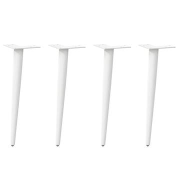 vidaXL Salontafelpoten conische vorm 4 st 42-43 cm staal wit, Verzenden, Nieuw