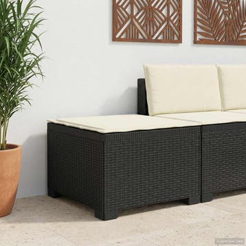 vidaXL Eénpersoons Tuinbank met Kussen Rattan Look PP, Verzenden, Nieuw