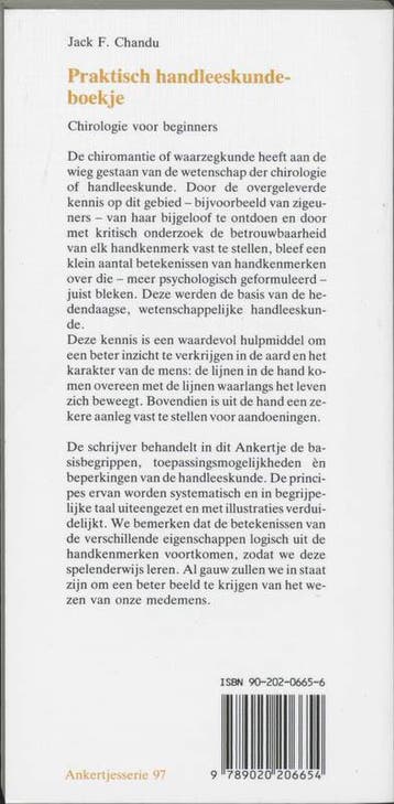Praktisch handleeskundeboekje / Ankertjes / 97 9789020206654, Boeken, Verzenden, Gelezen, J.F. Chandu