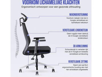 Stane® Ergonomische Bureaustoel - Office Gaming Chair -, Verzenden, Zo goed als nieuw