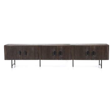 TV Meubel Remi 6-deurs- Bruin - 95730 - tv-meubels, Huis en Inrichting, Nieuw, Overige materialen