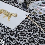 Doorzichtig tafelzeil barok bloem, transparant tafelkleed, Nieuw