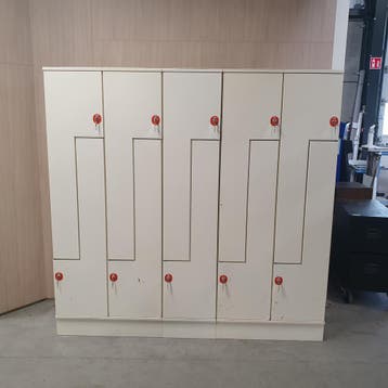 10-deurs Oostwoud ruimte besparende Z-lockerkast - 195x200x5, Huis en Inrichting, Kasten | Lockerkasten, Ophalen of Verzenden
