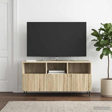 vidaXL TV-kast met lade Sonoma Eiken 102 x 34,5 x 50 cm, Minder dan 50 cm, Verzenden, Nieuw, Minder dan 100 cm
