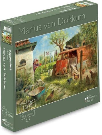 Marius van Dokkum - Kippenhok Puzzel (1000 stukjes) | Art, Verzenden, Nieuw
